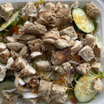 Mad Chicken - Mad chicken salad with grilled chicken. I ordered the salad without dairy and without egg. - Chicken Shop Near Me - Tampa, Florida Mad Chicken - Mad chicken salad with grilled chicken. I ordered the salad without dairy and without egg. - Chicken Shop Near Me - Tampa, Florida