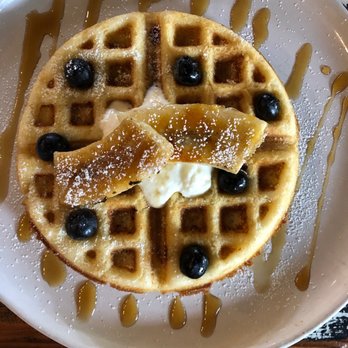 Revelry - White chocolate blueberry waffle - Wine Bars Near Me - Bozeman, Montana Revelry - White chocolate blueberry waffle - Wine Bars Near Me - Bozeman, Montana