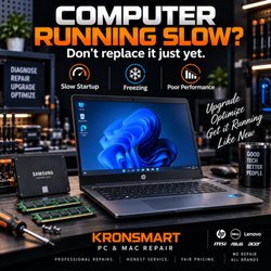 Kronsmart - Computer running slow? Before replacing it, let us find out what's actually causing the problem. Slow startup, freezing and poor performance
