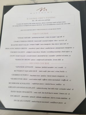 Menu photo 2 Matthew's Restaurant Jacksonville, FL