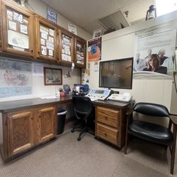 Heiner Hearing Center - Inside office where interview was conducted with audiology equipment and sound booth in background