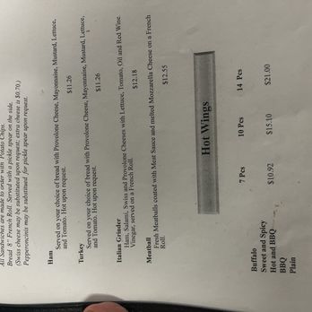 Jerseys Pizza - Sandwich menu sept 2025 - Pizza Near Me - San Bernardino, California