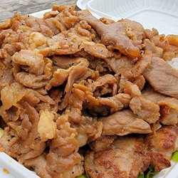 Tropical Hawaiian BBQ - Beef and Chicken Teriyaki Plate