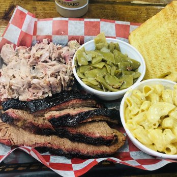 Woodpeckers Backyard BBQ - 2 meat combo Brisket and pork Was not impressed with the pork but my hubby's ribs we amazing so ribs and brisket is where it's at. - Barbeque Near Me - Saint Augustine, Florida Woodpeckers Backyard BBQ - 2 meat combo Brisket and pork Was not impressed with the pork but my hubby's ribs we amazing so ribs and brisket is where it's at. - Barbeque Near Me - Saint Augustine, Florida