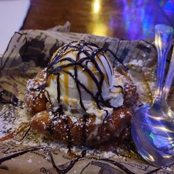 Donut with ice cream dessert. Fuckin' bomb!