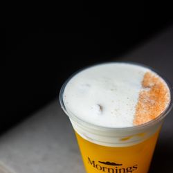 Mornings Coffee Garden Grove - Pink Pig OJ is a delicious take on our orange creamsicle