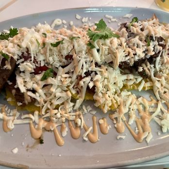 Bocas Grill Kendall - Simón Bolivar Tostones with Wok Smoked Lomo - Latin American Near Me - Miami, Florida Bocas Grill Kendall - Simón Bolivar Tostones with Wok Smoked Lomo - Latin American Near Me - Miami, Florida