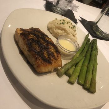 Bonefish Grill - Atlantic Salmon with Garlic Whipped Potatoes and Steamed Asparagus - Seafood Near Me - Indianapolis, Indiana