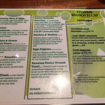 Pegasus - Cmon check out all the pancakes selection - Breakfast & Brunch Near Me - Brooklyn, New York