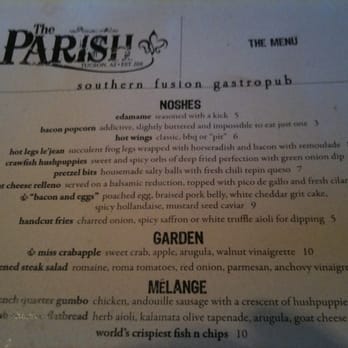 The Parish - Menu 1 - Gastropubs Near Me - Tucson, Arizona The Parish - Menu 1 - Gastropubs Near Me - Tucson, Arizona