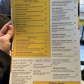 The Sunrise House - Menu - Breakfast & Brunch Near Me - Houston, Texas The Sunrise House - Menu - Breakfast & Brunch Near Me - Houston, Texas