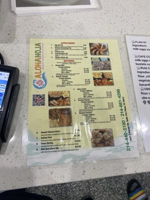 Menu photo 4 Alohahola Plano, TX