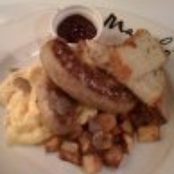 Marche - Boudin Blanc w/ truffle scrambled eggs @ Marche - French Near Me - Eugene, Oregon Marche - Boudin Blanc w/ truffle scrambled eggs @ Marche - French Near Me - Eugene, Oregon