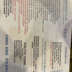 China King - Menu