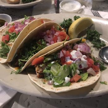 Fish On Fire - 3 types of fish tacos, blackened Mahi Mahi, Key West style Mahi Mahi and Blackened Shrimp with black beans and rice. - Seafood Near Me - Orlando, Florida