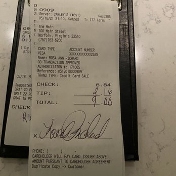 Saltine - Yes! I did leave a tip.... - Seafood Near Me - Norfolk, Virginia Saltine - Yes! I did leave a tip.... - Seafood Near Me - Norfolk, Virginia
