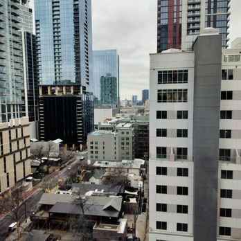 Cambria Hotel Austin Downtown - Room 1602 living room view - Hotels Near Me - Austin, Texas Cambria Hotel Austin Downtown - Room 1602 living room view - Hotels Near Me - Austin, Texas