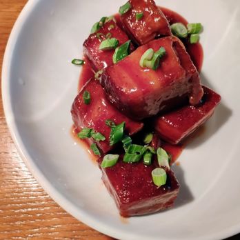 The Pig & The Sprout - Meat Candy - Sweet & Spicy Glazed Pork Belly ($11)  10-10-2024 - American Near Me - Denver, Colorado