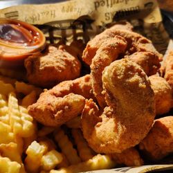 Vegan Bar - Shrimp with fries