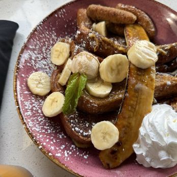 Just Brunch Breakfast Bar - Banana Fosters French Toast & Sausage. So good . - Breakfast & Brunch Near Me - Duluth, Georgia