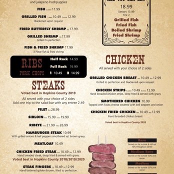Corner Grub House - Menu - Steakhouses Near Me - Sulphur Springs, Texas Corner Grub House - Menu - Steakhouses Near Me - Sulphur Springs, Texas