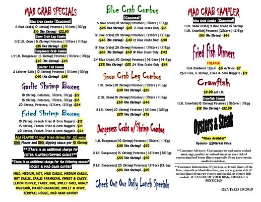 Menu photo 4 Mad Crab Seafood Orlando, FL