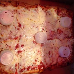 MADE TO ORDER (Sicilian)  little cups added to keep cheese from clinging to top of pizza box