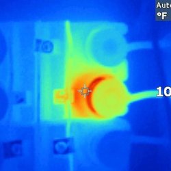 StepByStep Home Services - Thermal image showing excessive heat at fuse.