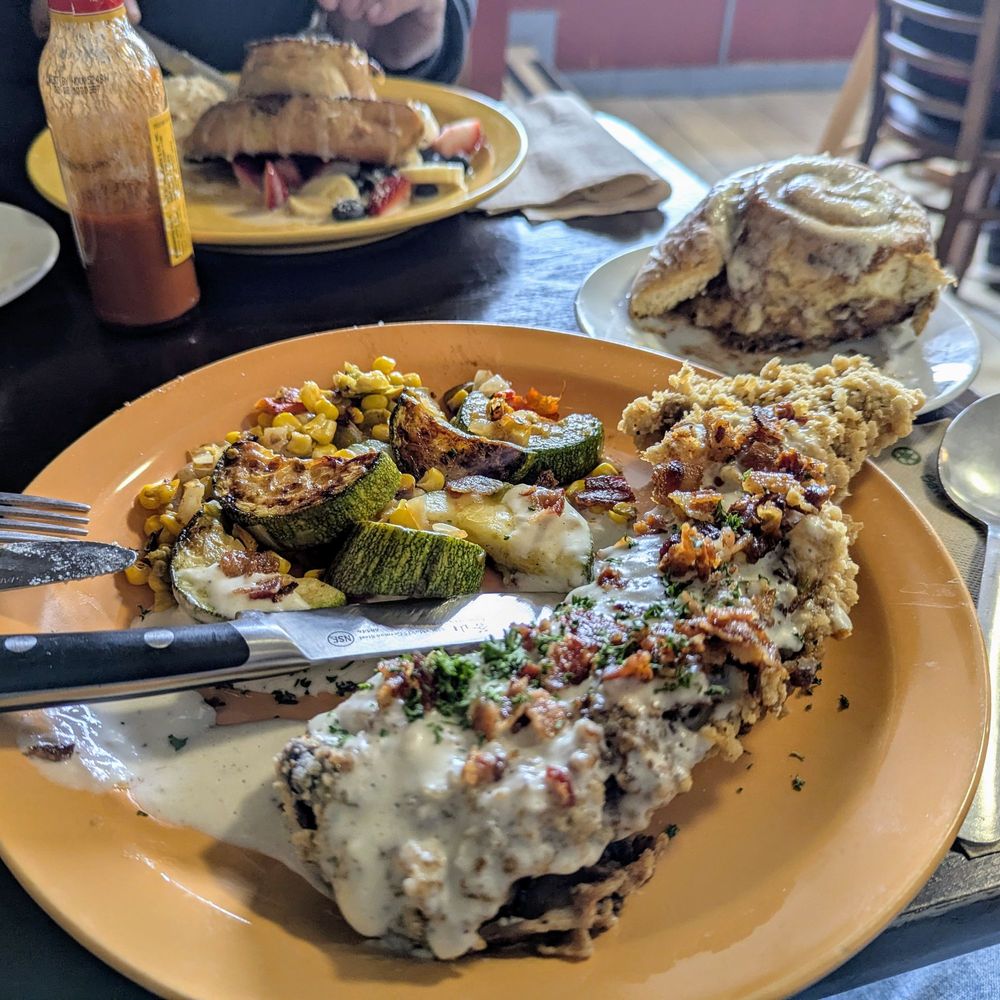 The Chancla ABQ - $16 chicken fried steak & calabacitas - very good - Breakfast & Brunch Near Me - Albuquerque, New Mexico The Chancla ABQ - $16 chicken fried steak & calabacitas - very good - Breakfast & Brunch Near Me - Albuquerque, New Mexico