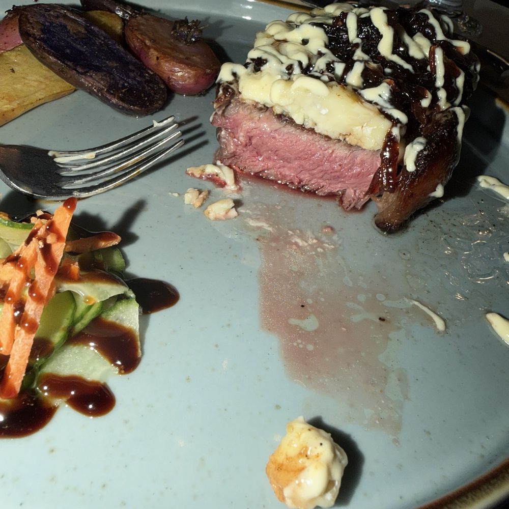 Steak cooked to perfection
