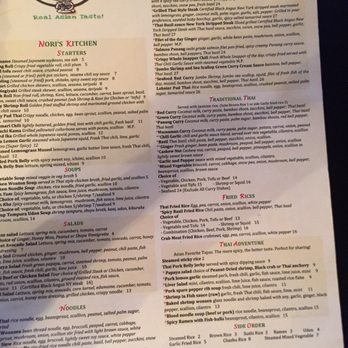Nori Thai - A quick view of the menu. - Thai Near Me - Boca Raton, Florida Nori Thai - A quick view of the menu. - Thai Near Me - Boca Raton, Florida