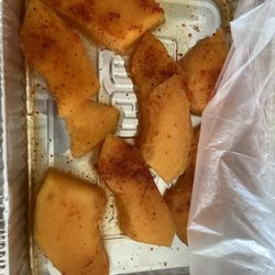 Mercados Emilia - Seasoned cantaloupe, I ate most of it before I could take the picture.