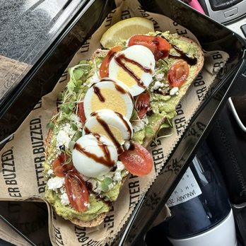 Better Buzz Coffee - Deluxe avocado toast with egg - Coffee & Tea Near Me - Orange, California Better Buzz Coffee - Deluxe avocado toast with egg - Coffee & Tea Near Me - Orange, California