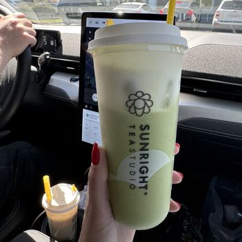 Sunright Tea Studio - Matcha milk tea with cheese foam - Bubble Tea Near Me - Irvine, California Sunright Tea Studio - Matcha milk tea with cheese foam - Bubble Tea Near Me - Irvine, California