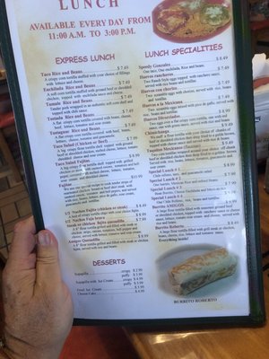 Menu photo 7 Los Frijolitos Marksville, LA