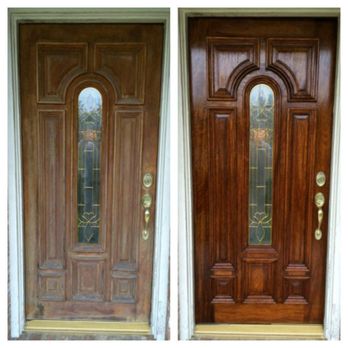 Benjamin The Door General - Before and After Refinishing - Painters Near Me Benjamin The Door General - Before and After Refinishing - Painters Near Me