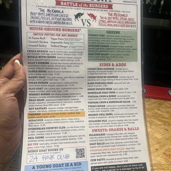 Rodeo Goat - Menu - Burgers Near Me - Frisco, Texas