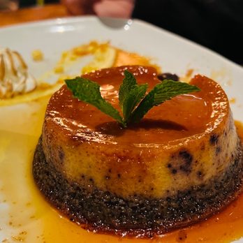 Hugo's Invitados - Blue Cornbread Flan - Seafood Near Me - Irving, Texas