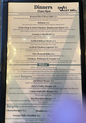 Menu photo 8 Dave's Valley Grill Los Ranchos de Albuquerque, NM