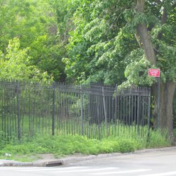 St Michael's Playground - The mangled gate on 68th Street