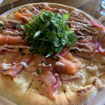 Doc B's Restaurant + Bar - Smoked Salmon pizza - New American Near Me - Austin, Texas Doc B's Restaurant + Bar - Smoked Salmon pizza - New American Near Me - Austin, Texas