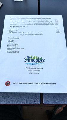 Menu photo 1 Shingobee on the Bay Walker, MN