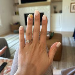 FYN Salon - Dip manicure with nail design, perfect shape and thickness that I asked for