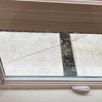 HelloTech - Drill holes that cracked the brand new window and damaged Frame - IT Services & Computer Repair Near Me