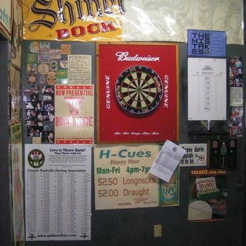 H-Cue's Upstairs Poolroom - a dart in the center - Pool Halls Near Me - Nashville, Tennessee H-Cue's Upstairs Poolroom - a dart in the center - Pool Halls Near Me - Nashville, Tennessee