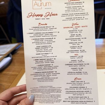 Aurum Breckenridge - Happy hour menu - Bars Near Me - Breckenridge, Colorado