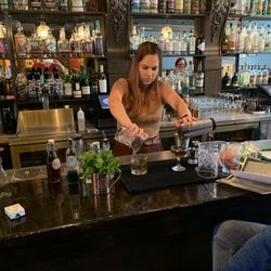 The Cocktail Camp - The look of dedication!  Another amazing mixologist in the making at our Bartender Certificatition Classes!