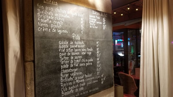 Menu photo 1 Oresto Paris, 75 Menu photo 1 Oresto Paris, 75