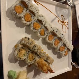 Spicy Salmon Roll, Spicy Tuna Roll, Shrimp Tempura Roll