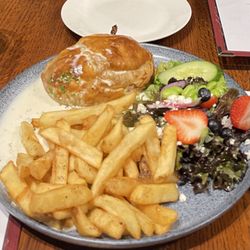 Ratatouille Bistro - Ratatouille Wellington with fries and a salad. It tasted good but what a strange appetizer!